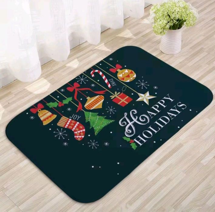 Різдвяний дверний килимок