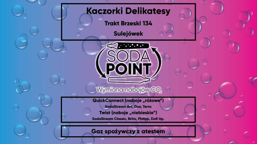 Sodastream Sulejówek, Trakt Brzeski 134 Wymiana nabojów CO2