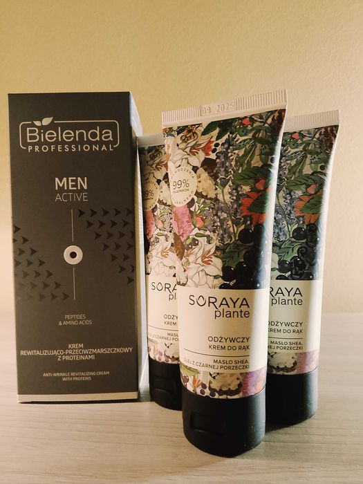 zestaw Bielenda Men Active + 3 kremy do rąk