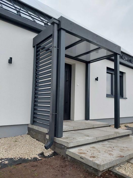 Taras przydomowy Z18 ! DREWNIANE Zadaszenie nad drzwiami!