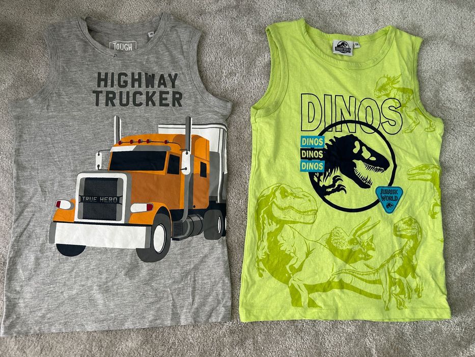 zestaw 2 szt. bezrękawników dla chłopca roz. 134