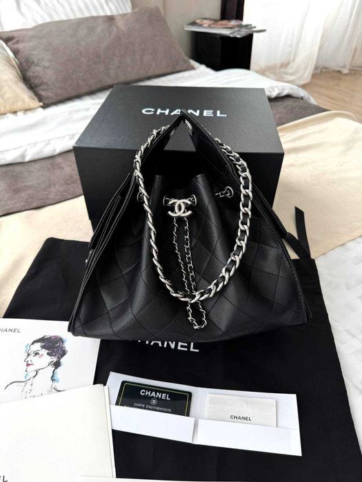 Сумка Шанель Chanel хобо НАТУРАЛЬНА ШКІРА