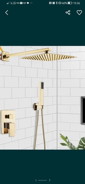 Chuveiro duche dourado