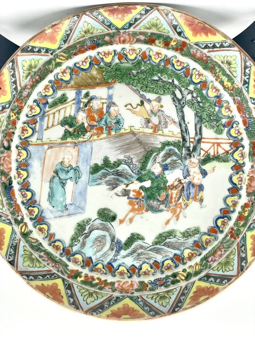 Prato chinês seculo 19 Qing Guangxu