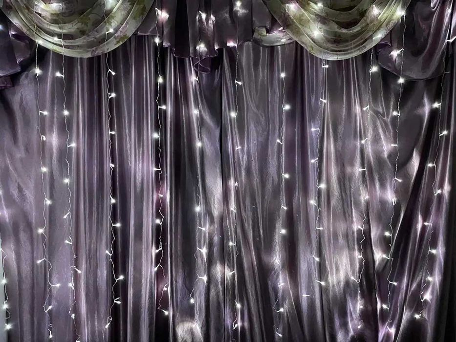 Гірлянда-штора 156 ламп білий колір світла 3х2м 8 режимів (З 54318)