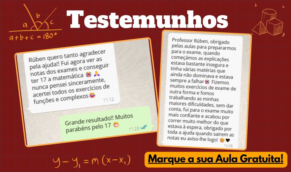 Explicações de Matemática 10º / 11º / 12º ano | Preparação para Exames Nacionais IAVE/EduQA