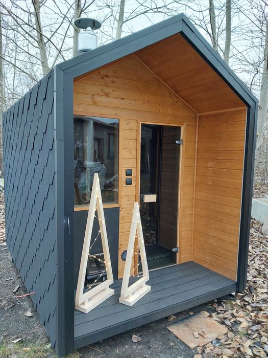 Sauna Zewnętrzna Stodoła z piecem na drewno