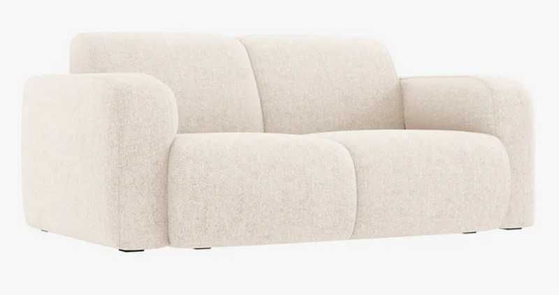 Nowoczesna sofa 2-osobowe Molino Szenil Jasny beż 170x95x72cm Micadoni