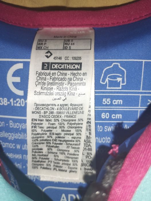 Colete e fato natação criança