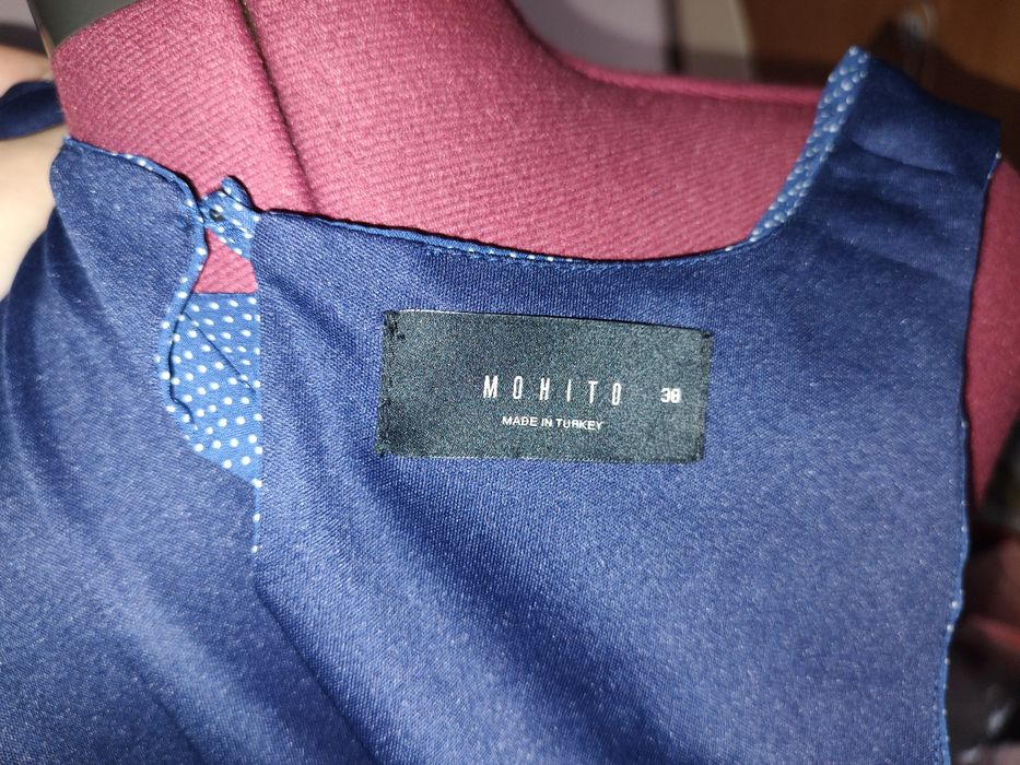 Sukienka granatowa w groszki rozmiar M Mohito