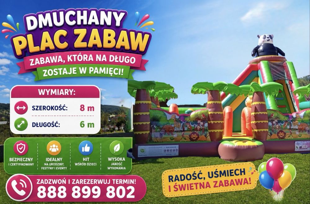 Wynajem zjezdzalni dmuchanych