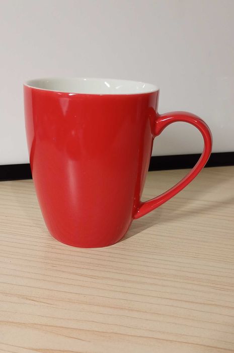 Kubek ceramiczny Veroni - kolekcja Rainbow /czerwony/, 330 ml.