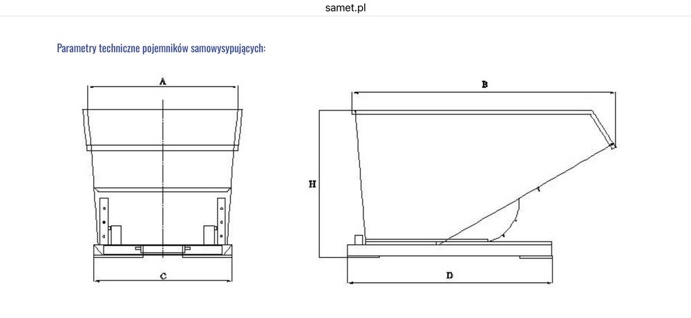 koleba/kontener samowyładowczy TK 1500