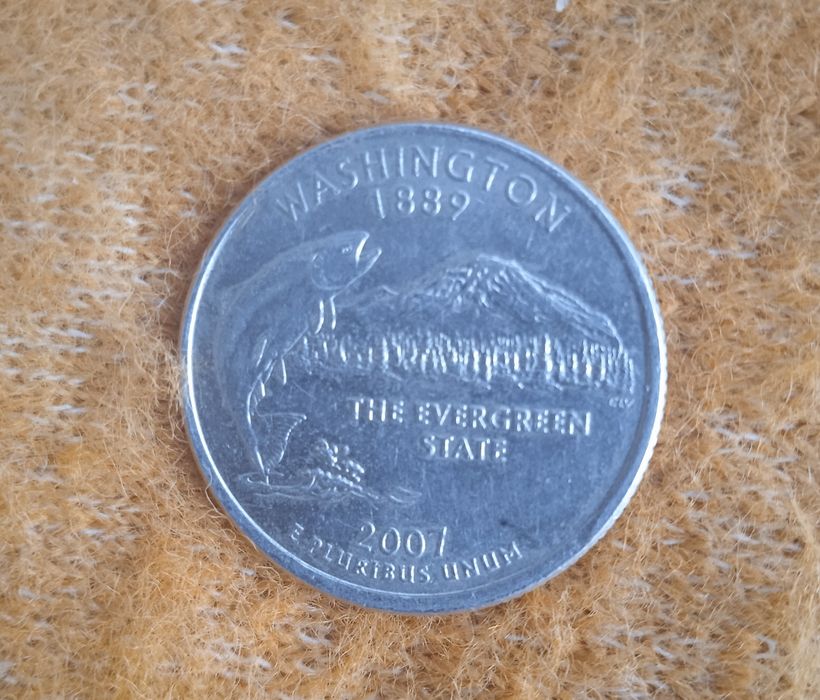 Монета Liberty  Quarter  Dollar 2007р. перевертиш