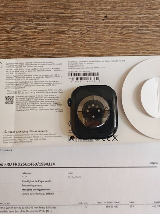 Apple Watch Serie 11  46MM JetBlack C/Garantia Aceito Retomas