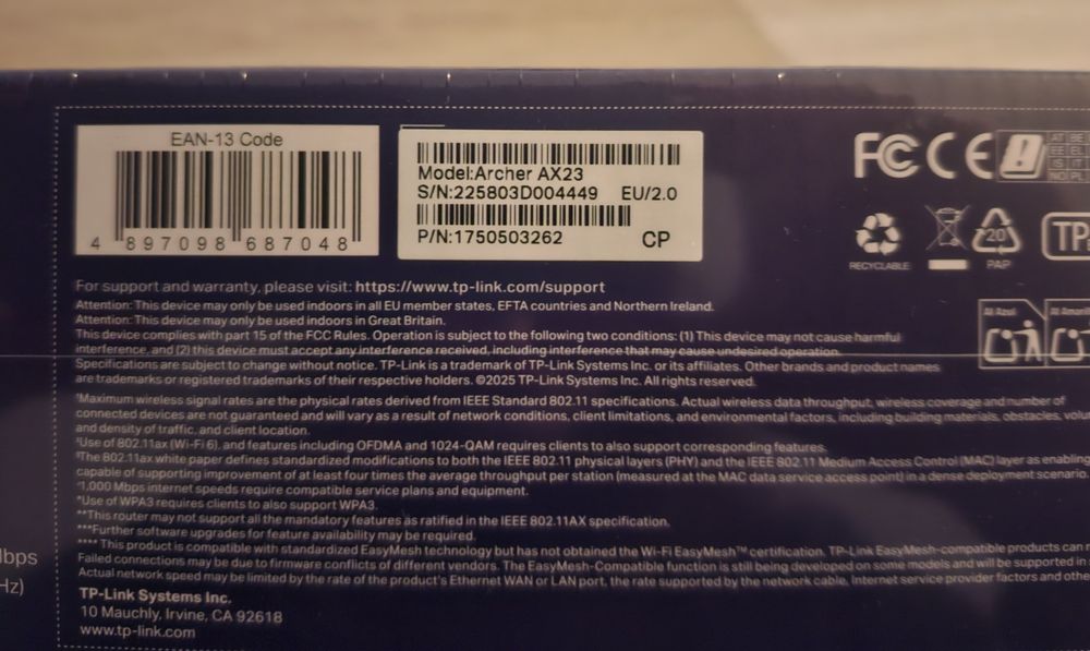 Nowy router Tp link archer ax23 v2.0