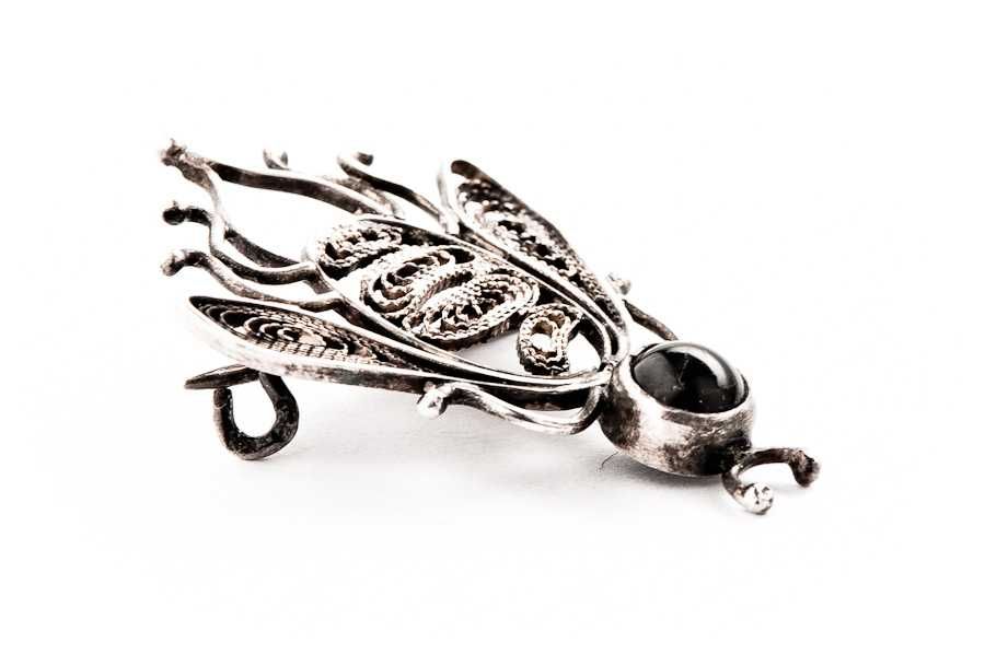 Srebrna Broszka - MUCHA - 2,95g - A. Folfas - 1980 rok - IMAGO ARTIS