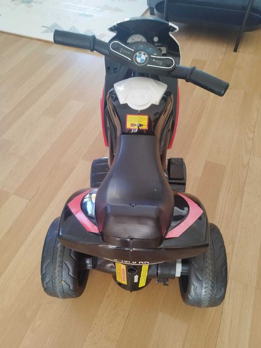 ATAA Cars Mota Elétrica com Licença BMW 6V Vermelha e Branca