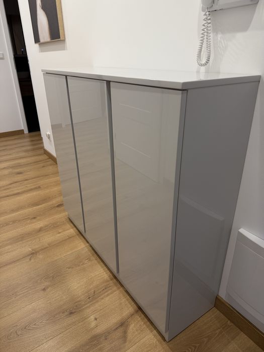 Szafka na buty - jasno szara połysk