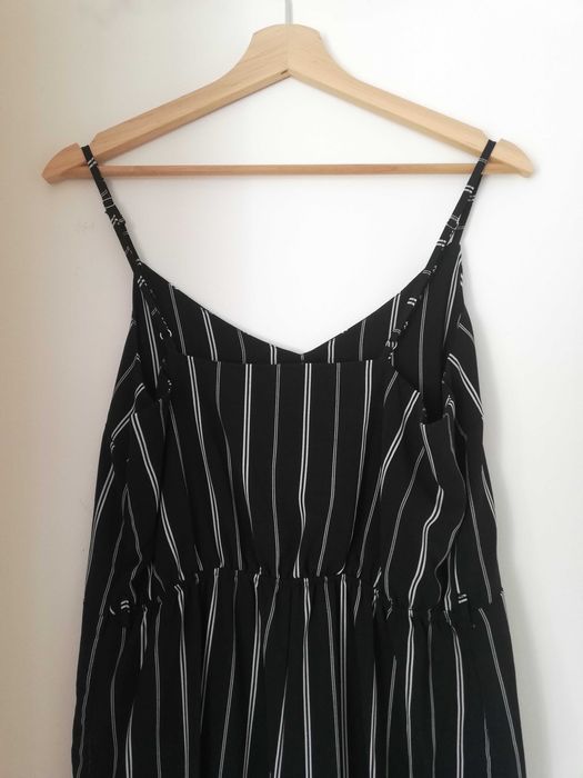 Kombinezon czarny w paski kuloty