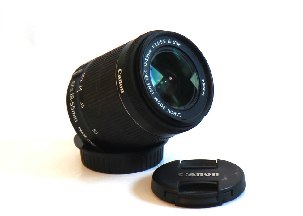 Lente Canon 18-55mm STM objetiva em bom estado
