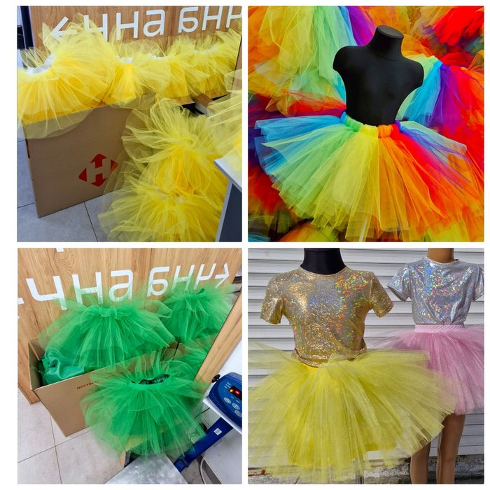 Пишна фатинова спідниця пачка, фатиновая юбка, пышная фатиновая юбка