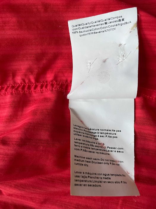 Hugo Boss Short Length czerwona bawełniana koszula z długim rękawem rozmiar M