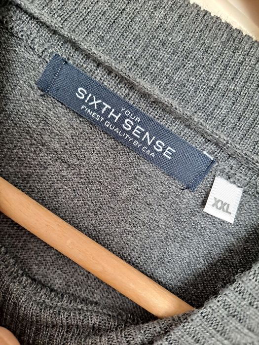 Sweterek z krótkim rękawem szary 2XL