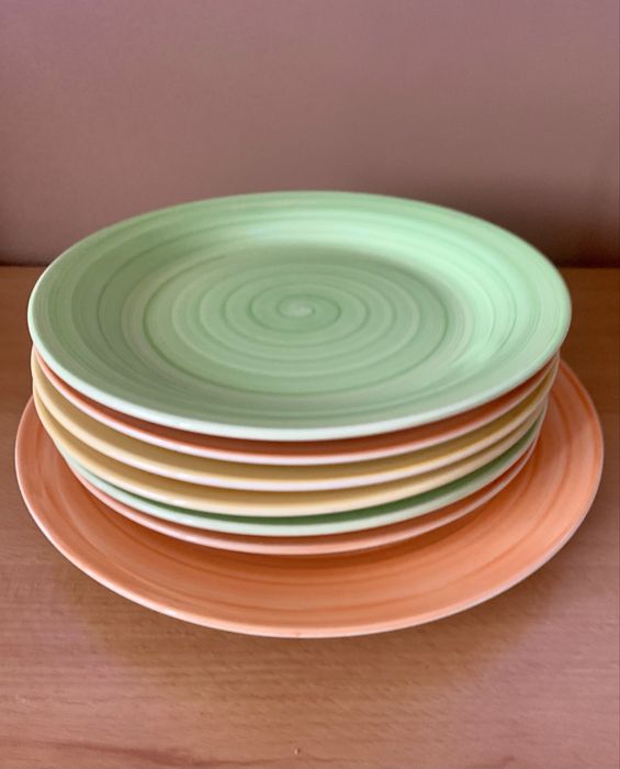 Nowe duże ceramiczne talerze miski dzbanek kubki duralex