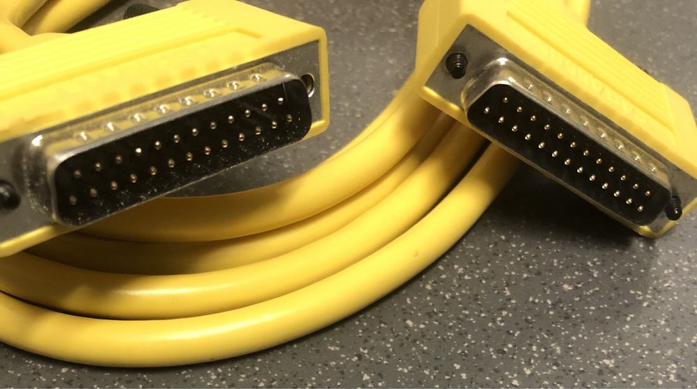 • Kabel DB25 M-M Male-Male Męski-Męski | Crossover Null-Modem Null-Printer | PC-to-PC Direct Transfer | Traveling Software Parallel LapLink