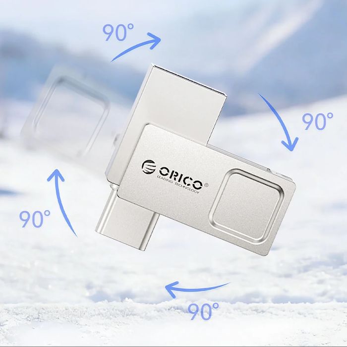 Pendrive Orico U301 128GB USB-A USB-C USB 3.2 Gen 1 - srebrny