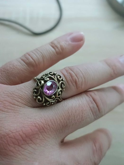 Pierścionek srebrny przedwojenny