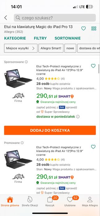 Etui z klawiaturą Magic do iPad Pro 13 okazja