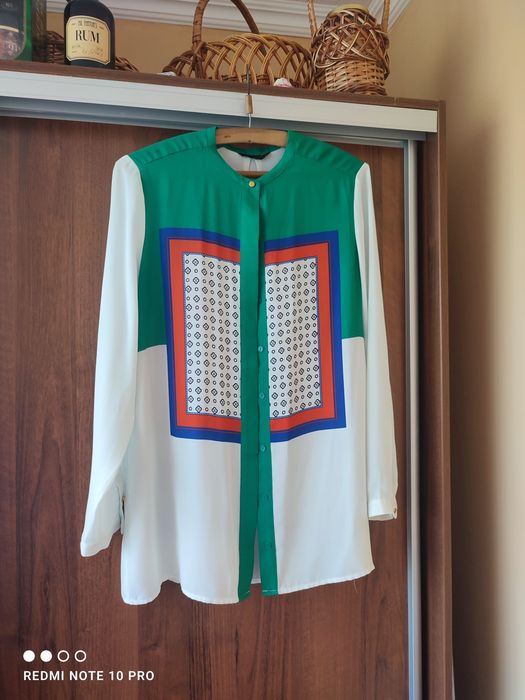 Блузка шифонова з довгими рукавами