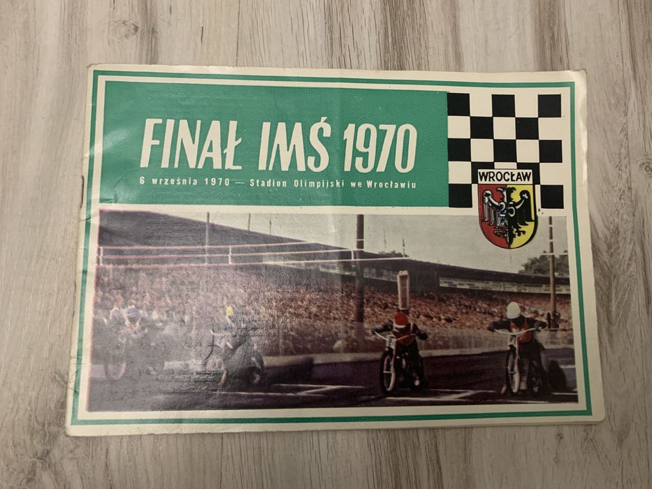 Finał IMŚ 1970 żużel gazeta prospekt vintage z 1970 r.