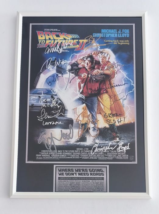 Moldura Filme Back To The Future 2 com Autógrafos (A4)