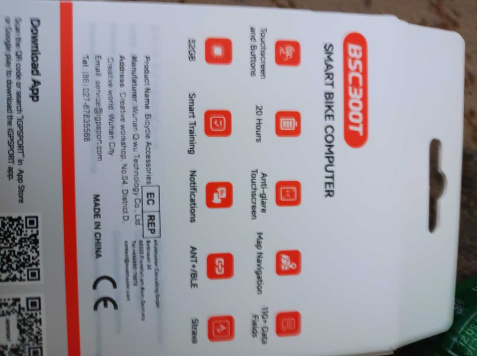 Licznik Igpsport BSC300T 32GB + uchwyt M80 + 2x Cycplus C3 Nowy!