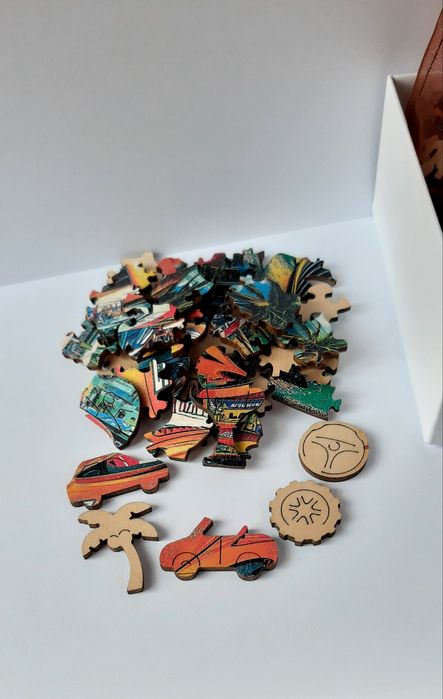 Puzzle Ocean Żółw Drewniane Dzieci Dorośli Układanka Wooden Gratis