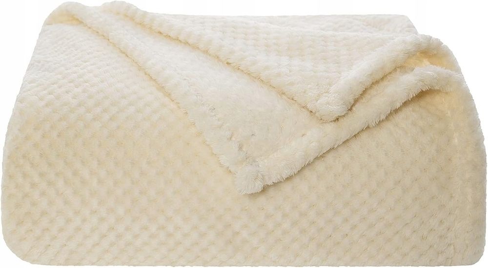 MIULEE koc zimowy narzuta flanelowy z granulowanym wzorem 170 x 210