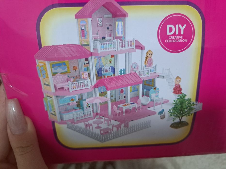 Ляльковий будиночок мрії DIY (з меблями та ляльками)! Б/у, не повний к