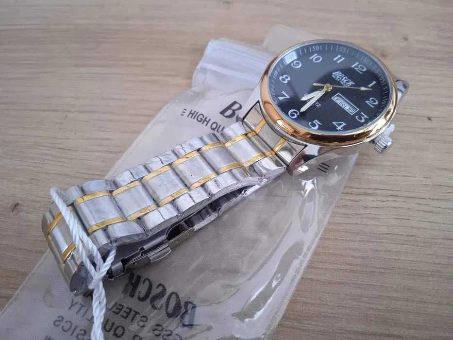 Elegancki Zegarek oryginalny Bosck z bransoletą i datownikiem - Nowy