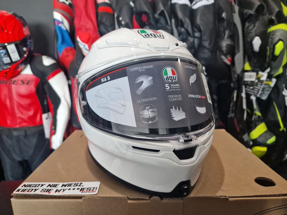 MotoSzafa KASK AGV K6 S WHITE !gratisy!