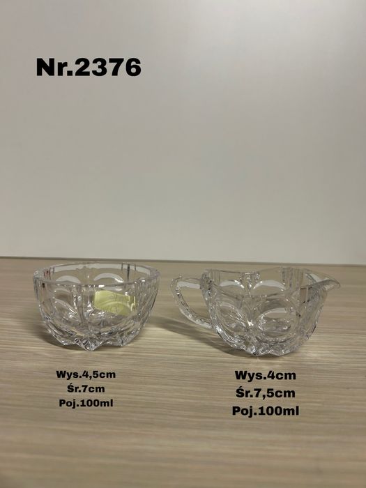 Miseczka + mlecznik mały zestaw szklany nr.2376