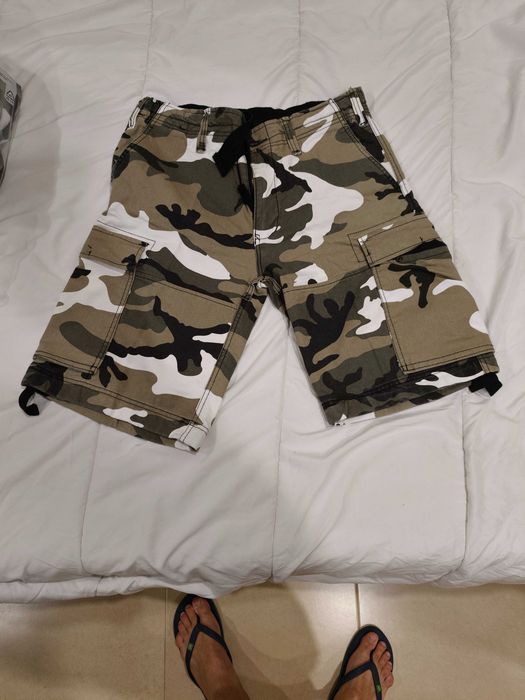 Bermuda Cargo Vintage Bermuda militar  Verde Camuflado