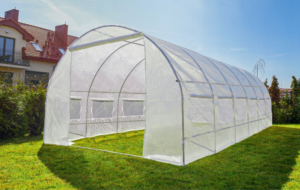 Folia Poszycie na Tunel Foliowy Ogrodowy 600x300 6x3 Szklarnia Biała