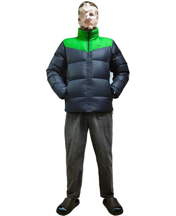 Вінтажний пуховик Nike Gray Duck Feather Down Fill | розмір М/L