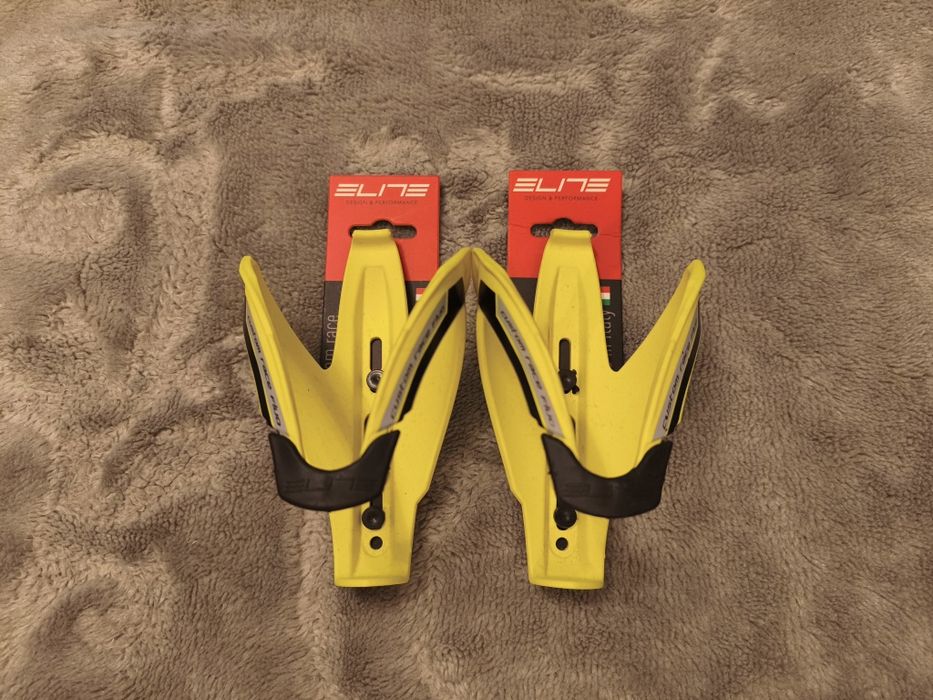 Dwa koszyki na bidon Elite Custom Race Fluo