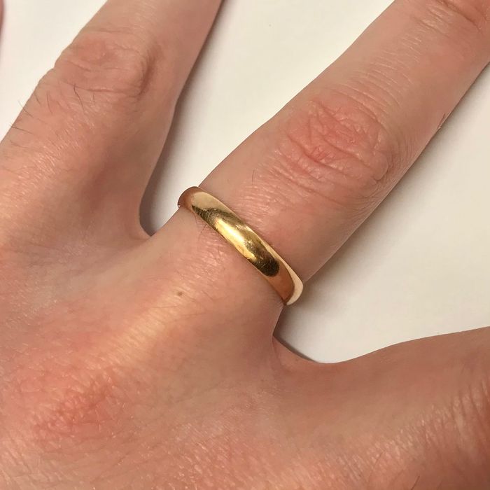 Złota OBRĄCZKA damska 14K wąska KLASYCZNA cud r.29