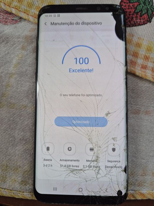 Samsung S8 Plus ecrã partido