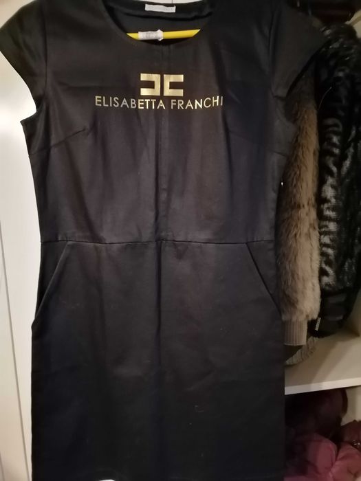 Sukienka czarna Elizabetha Franchi Rozmiar nasze 40 Mała Czarna